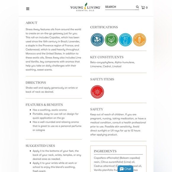 Young Living Stress Away Essential Oil Roll-On - Picture 3 of 3